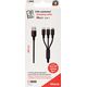 Kabel USB 2GO USB-A - USB-C + microUSB + Lightning 3 m Czarny (797154) 12569785 4010425971546
