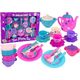 LeanToys Zestaw Do Herbaty Filiżanki Talerzyki Sztućce Miseczki Fioletowe 12574888 5905214976026