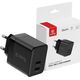 Ładowarka Crong Ładowarka sieciowa Crong Utra Compact GaN 35W PD 3.0 2x USB-C (czarny) 12613766 5904310702232