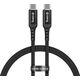 Kabel USB Crong USB-C - USB-C 2 m Czarny (CRG-AL200USCC-BLK) 12627430 5904310702386