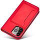 Hurtel Magnet Card Case etui iPhone 14 Pro pokrowiec z klapką portfel podstawka czerwone 12718331 9145576263426