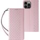 Hurtel Magnet Strap Case etui iPhone 14 Pro pokrowiec z klapką portfel mini smycz podstawka różowe 12718353 9145576263631