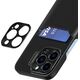 Hurtel Leather Stand Case etui do iPhone 14 Pro pokrowiec portfel na kartę z podstawką czarne 12718451 9145576269725