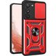 Hurtel Hybrid Armor Camshield etui do Samsung Galaxy S23+ pancerny pokrowiec z osłoną na aparat czerwone 12741129 9145576273074