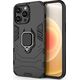 Hurtel Ring Armor etui do iPhone 14 Pro Max pancerny pokrowiec uchwyt magnetyczny ring czarne 12748377 9145576272145