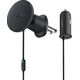 Baseus Magnetyczny uchwyt samochodowy Baseus CW01 do kratki z ładowarką USB-C, 15W + 25W (czarny) 12854165 6932172629441