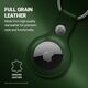 Crong Brelok Crong Leather Case with Key Ring Apple AirTag (zielony) 12895864 5904310702645
