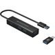 HUB USB Conceptronic CONCEPTRONIC USB-Hub 4-Port 3.0  ->4x3.0 +TypC A o.Netzt. sw 12906011 4015867225547