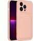 4kom.pl Futerał CARD CASE do IPHONE 14 PRO różowy 12927767 5903396164798