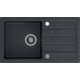 Zlewozmywak GraniteQ JERRY 111 zlewozmywak granitowy czarny (77x44x17,5) + syfon + zaślepka 12945517 5904310992268