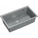 Zlewozmywak GraniteQ LOGAN 110 GraniteQ zlewozmywak silver stone 76x44x23,5 cm 1-komorowy podwieszany z syfonem manualnym stal szlachetna 12945708 5905505500077