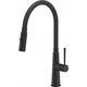 Bateria kuchenna Gina GINA stalowa bateria kuchenna z elastyczną wylewką, pure carbon / wąż czarny 12945895 5904310995283