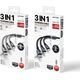 Kabel USB Wekome USB-A - USB-C + microUSB + Lightning 1.2 m Czarny (WK-WDC-119_BLACK) 13026878 6941027613702
