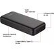 Powerbank 4kom.pl Powerbank Bateria zewnętrzna VEGER A20 - 20 000mAh czarny (W2015) 13029823 6970453554136