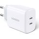 Ładowarka Ugreen Ładowarka sieciowa UGREEN CD243, 2x USB-C, 40W (biała) 13119762 6941876221424