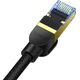 Baseus Kabel sieciowy w oplocie kat. 7 Baseus Ethernet RJ45, 10Gbps, 1m (czarny) 13123401 6932172646561