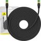 Baseus Kabel sieciowy w oplocie kat. 8 Baseus Ethernet RJ45, 40Gbps, 20m (czarny) 13123413 6932172646783