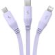 Kabel USB Baseus USB-A - USB-C + microUSB + Lightning 1.1 m Fioletowy (P10362900511-00) 13124786 6932172645519