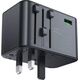 Ładowarka Acefast Multifunkcyjna ładowarka sieciowa podróżna Acefast Z1, 2xUSB-A, 3xUSB-C, GaN, 67W, US/EU/UK/AU (czarna) 13132514 6974316282495