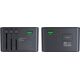 Ładowarka Acefast Multifunkcyjna ładowarka sieciowa podróżna Acefast Z1, 2xUSB-A, 3xUSB-C, GaN, 67W, US/EU/UK/AU (czarna) 13132514 6974316282495