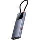 HUB USB Baseus Hub 6w1 Baseus Metal Gleam 2 Series, USB-C do 2xUSB 3.0 +USB-C + HDMI + USB-C PD + Ethernet RJ45 13168147 6932172643294