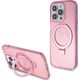 Guess Guess GUHMP15LHRSGSP iPhone 15 Pro 6.1" różowy/pink hardcase Ring Stand Script Glitter MagSafe 13171315 3666339156480