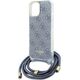 Guess Guess GUHCP15SHC4SEB iPhone 15 / 14 / 13 6.1" niebieski/blue hardcase Crossbody Cord 4G Print 13171362 3666339148201
