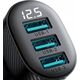 Ładowarka Joyroom Ładowarka samochodowa Joyroom JR-CCD03 3.4A z wyświetlaczem 3x USB-A - czarna 13239218 6941237112002