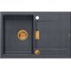 Zlewozmywak Owen OWEN 111 GraniteQ zlewozmywak z syfonem Push 2 Open 1-komorowy z/o (760x500x215| kom. 330x430) black diamond / elementy miedziane 13241487 5904310997980