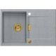 Zlewozmywak Owen OWEN 111 GraniteQ zlewozmywak z syfonem Push 2 Open 1-komorowy z/o (760x500x215| kom. 330x430) black diamond / elementy miedziane 13241487 5904310997980
