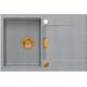 Zlewozmywak Owen OWEN 111 GraniteQ zlewozmywak z syfonem Push 2 Open 1-komorowy z/o (760x500x215| kom. 330x430) silver stone / elementy miedziane 13241493 5904310997997