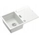 Zlewozmywak Owen OWEN 111 GraniteQ zlewozmywak z syfonem Push 2 Open 1-komorowy z/o (760x500x215| kom. 330x430) snow white / elementy stalowe 13241497 5904310998055