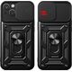 Hurtel Pancerne etui Hybrid Armor Camshield z podstawką i osłoną aparatu do iPhone 15 - czarne 13250641 9145576280744