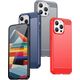 Hurtel Elastyczne etui wzór karbon do iPhone 15 Pro Carbon Case - niebieskie 13250713 9145576279465
