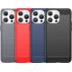 Hurtel Elastyczne etui wzór karbon do iPhone 15 Pro Carbon Case - niebieskie 13250713 9145576279465