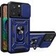 Hurtel Pancerne etui z podstawką i osłoną aparatu do iPhone 15 Pro Hybrid Armor Camshield - niebieskie 13251182 9145576280812