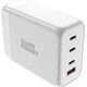 Ładowarka Silver Monkey Ładowarka GaN Silver Monkey SMA156 200W 3x USB-C PD USB-A QC 3.0 z odłączanym kablem zasilającym - biała 13252022 5900779358560