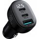 Ładowarka Joyroom Ładowarka samochodowa Joyroom JR-CCD04 30W 2x USB-C USB-A z wyświetlaczem - czarna 13252045 6941237112019