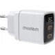 Ładowarka Choetech Ładowarka sieciowa GaN Choetech PD6051 2x USB-C PD 35W z wyświetlaczem - biała 13252090 6932112106117