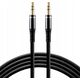 Kabel EverActive Kabel przewód silikonowy audio AUX wtyk - wtyk jack 3.5 mm stereo 100cm everActive CBS-1JB czarny 13256170 5903205774002