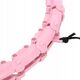 HMS ZESTAW HULA HOP HHW11 LIGHT PINK Z WYPUSTKAMI I OBCIĄŻNIKIEM + PAS BR163 BLACK PLUS SIZE HMS 13283034 5907695557701