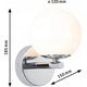 Kinkiet Paulmann Lampa ścienna łazienkowa GOVE LED 5W 400lm 3000K IP44 230V chrom satyna / metal 13295358 4000870710678