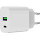 Ładowarka Art ŁADOWARKA SIECIOWA PD/QC 4.0 1x USB-C 1x USB-A 3A 20W ART 13295840 5906721172017