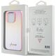 Guess Guess GUHCP15LPSAIRSP iPhone 15 Pro 6.1" różowy/pink hardcase Saffiano Iridescent Script 13300734 3666339224806
