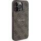 Guess Guess GUHMP13LG4GFRW iPhone 13 Pro / 13 6.1" brązowy/brown hardcase 4G Collection Leather Metal Logo MagSafe 13300762 3666339226404