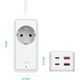Ładowarka Fixed Listwa ładująca FIXED GaN III - 2xUSB-C/2xUSB, 1,5m, PD 65W, biała - Gwarancja bezpieczeństwa. Proste raty. Bezpłatna wysyłka od 170 zł. 13302844 8591680157372