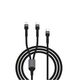 Devia 2in1 cable Extreme EC648  USB-C + USB-C - Lightning 1,2 m 3A black 6942297111653