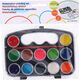 Topwrite Topwrite - Zestaw farb wodnych 12 kolorów + pędzelek 13335055 8711252158709