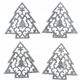 Craft with Fun OZDOBA BN NAKLEJKI CHOINKA BROK SREB 4SZT 12/144 13336627 5904335884289