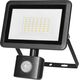 Naświetlacz Orno FARO S LED naświetlacz z PIR 30W, 2400lm, IP44, 4000K, aluminium + szkło 13359028 5908254826412